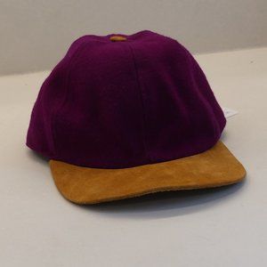 Vintage Eastern Accessories Purple/Brown Wool Elastic Hat